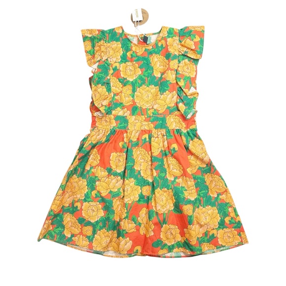 Mini Rodini Other - New! Mini Rodini 8/9 peonies woven ruffle dress